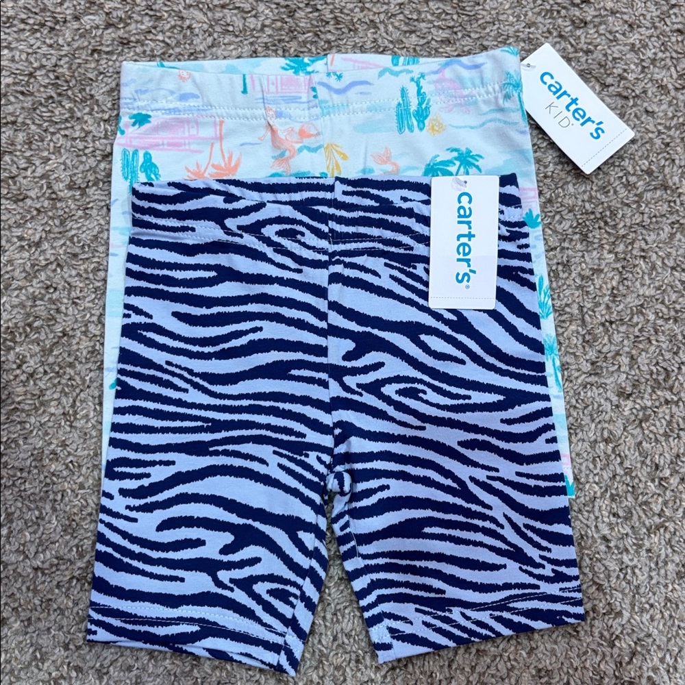 NWT 2 Pairs of Carters Toddler Girls Shorts